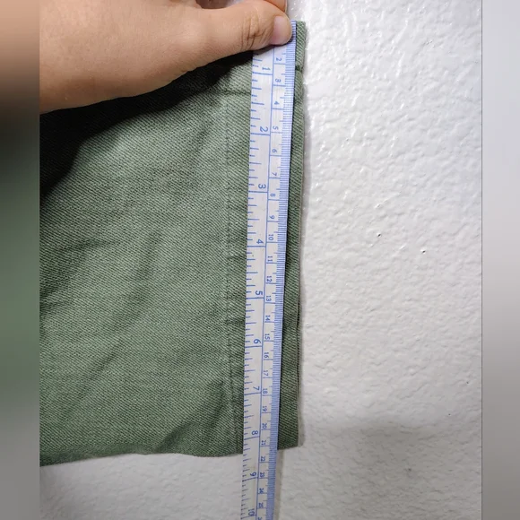 Tradlands Avocado Green Cotton Utility Jumpsuit Sz L - Picture 15 of 16